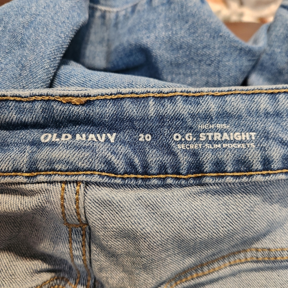 Old Navy Light Blue O.G. Straight Jeans - Picture 6 of 7